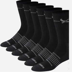 Eddie Bauer Men’s Eco Cotton Crew Socks 6-pair Black